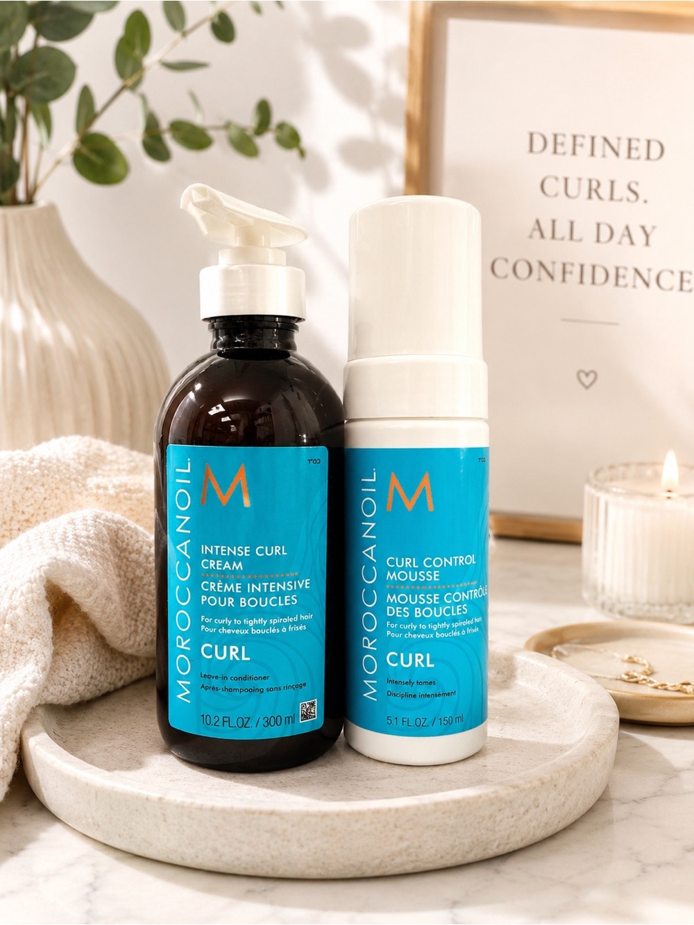 Moroccanoil Curl Duo | Intense Curl Cream + Curl Control Mousse